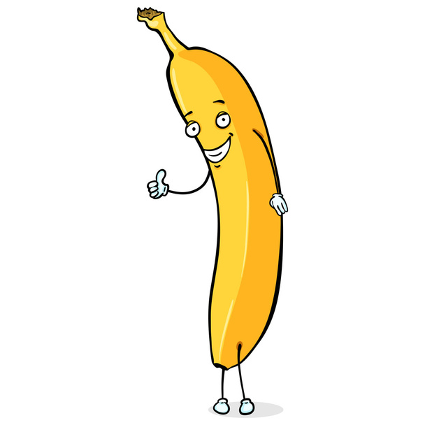 banán rajzfilmfigura - Vektor, kép