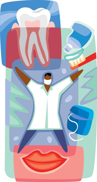 A graphic representation of dental care - Photo, Image
