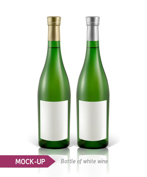 Пляшки білого вина
 - Вектор, зображення