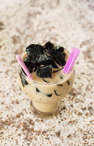 Ice coffee with milk and bubble - Photo, Image