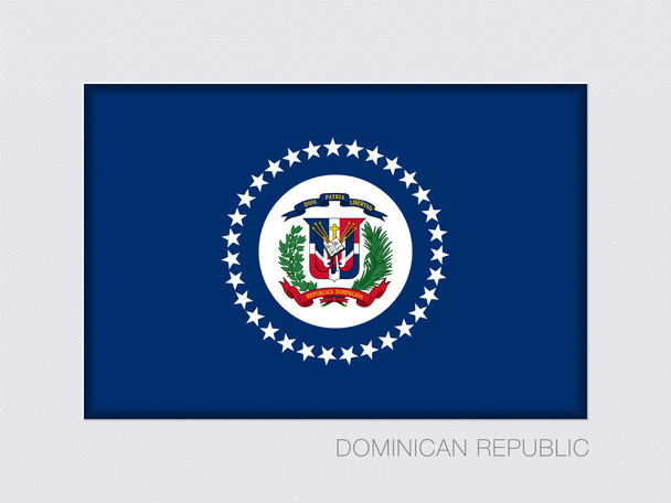 Vlag van de Dominicaanse Republiek. Rechthoekige officiële vlag met tot - Vector, afbeelding