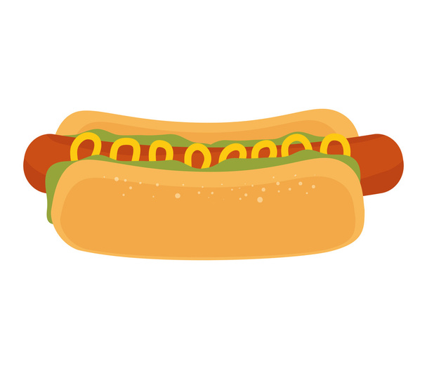 fast food hot dog - Vettoriali, immagini