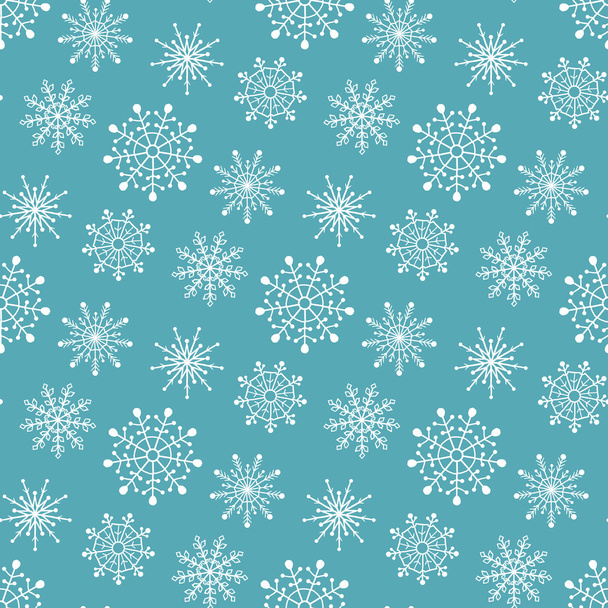 Seamless pattern of snowflakes. Vector illustration - Вектор, зображення