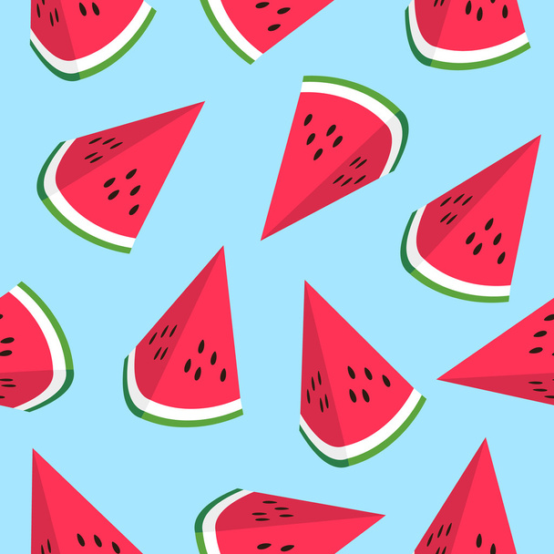 Seamless pattern with watermelon slices - Vector, Image