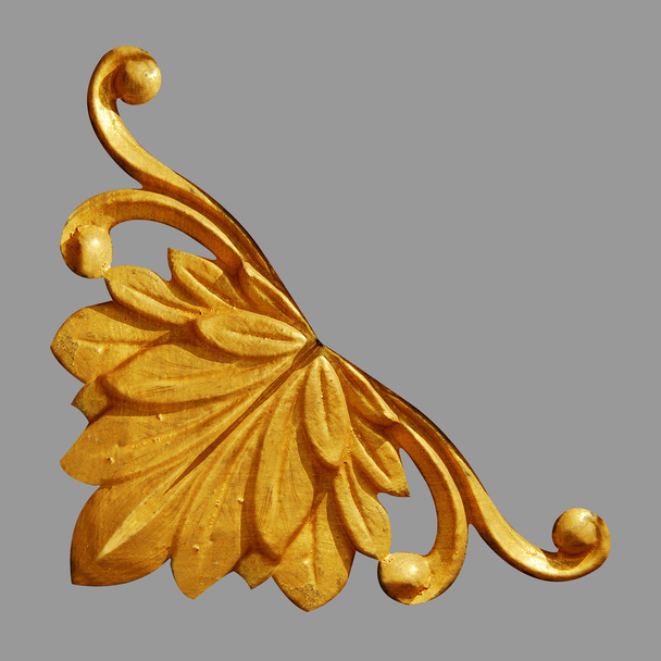 Elementos de ornamento, desenhos florais de ouro vintage - Foto, Imagem