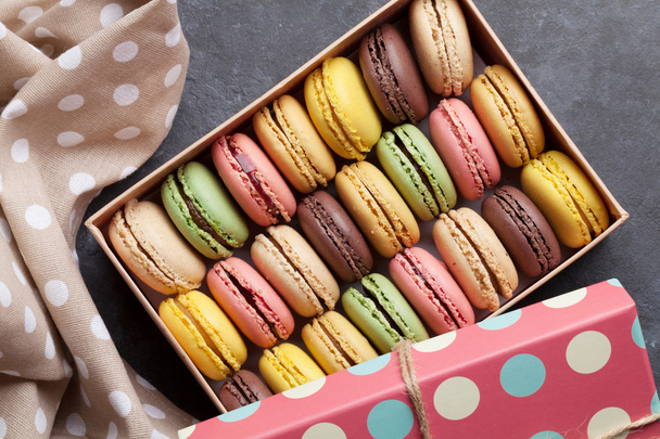 Colorful macaroons in box - Photo, Image