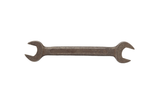 старий іржавий гайковий ключ ізольований на білому тлі
 - Фото, зображення