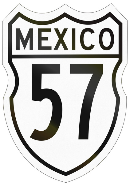 A mexikói szövetségi autópálya útvonal-pajzs - Fotó, kép