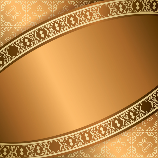 brown background with central frame - vector - Vector, Image