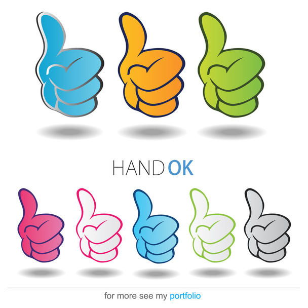 OK Hand - All Right, Vector, Sign, Symbol, Icon - Vector, Image