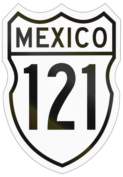Route shield of the Mexican Federal Highway - Photo, Image