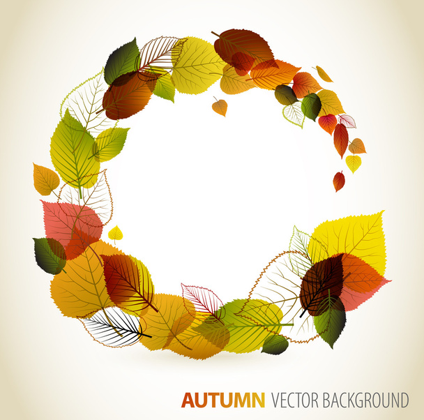秋の抽象的な花の背景 - ベクター画像