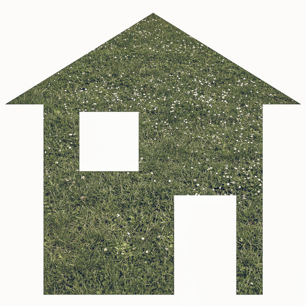 Винтажные травяные дома
 - Фото, изображение