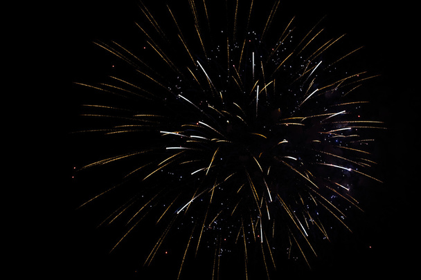 Fireworks on black background - Photo, Image