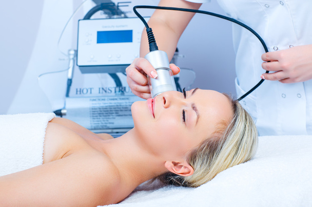 woman getting cryomassage procedure - Photo, Image
