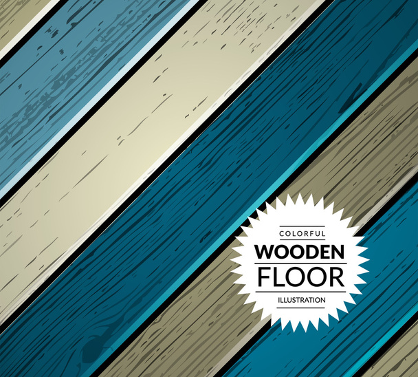 Colorful wooden vector background - Vector, Image