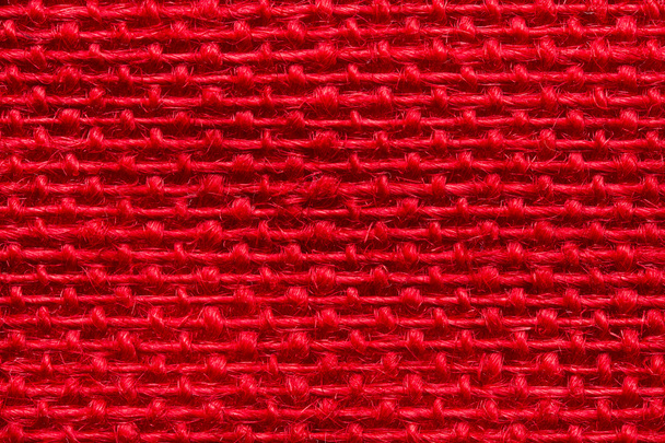 Red Burlap Fabric Texture Background, Sacking Clot - Photo, Image