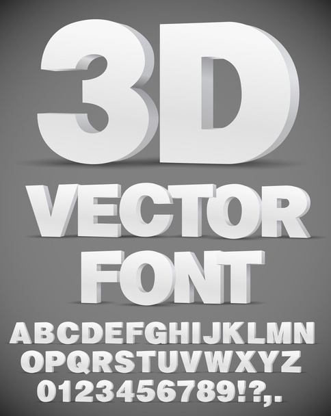 Vector 3D font - ベクター画像