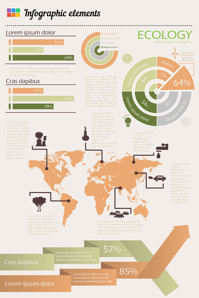 Ecology infographics set - Vektor, obrázek