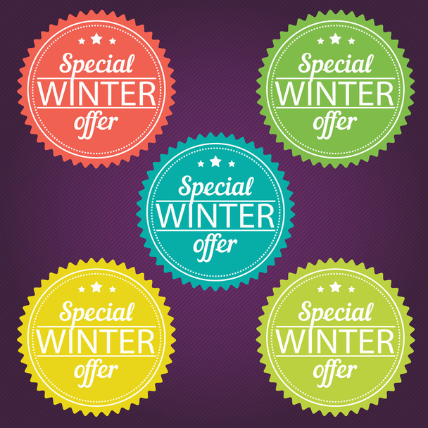 Winter offer set - Vector, Image