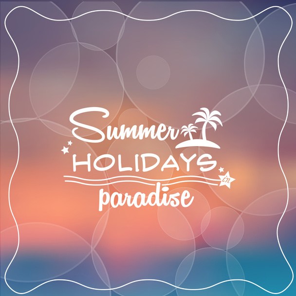 Summer holidays in paradise - Διάνυσμα, εικόνα