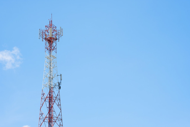 telephone signal pole with sky background. - Photo, Image