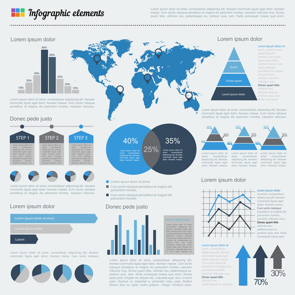 set of infographics elements - ベクター画像