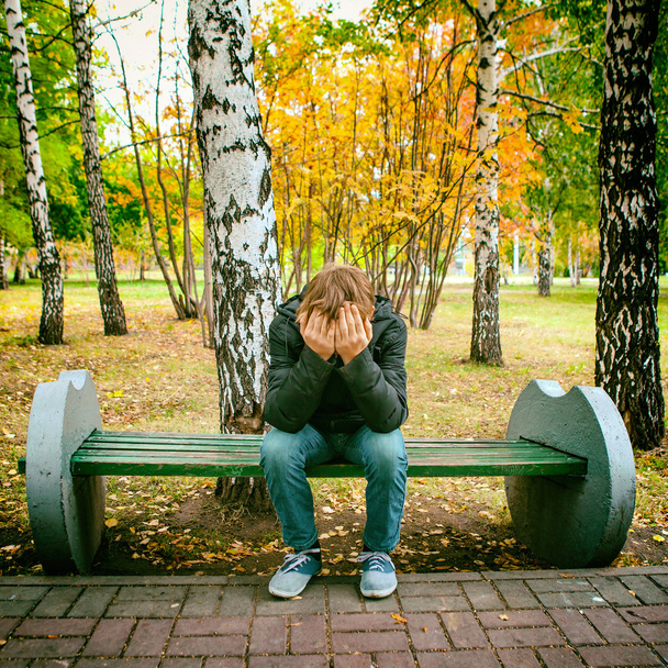 Sad Teenager outdoor - Foto, immagini