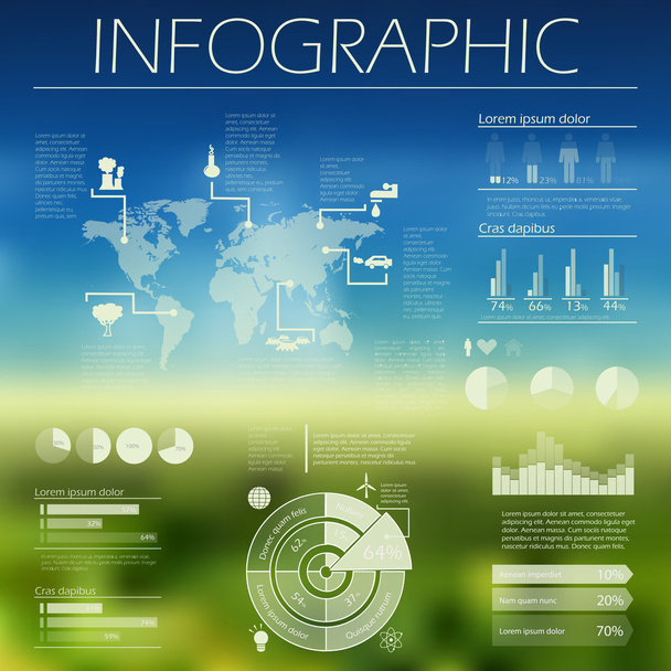 set of infographics elements - Вектор,изображение
