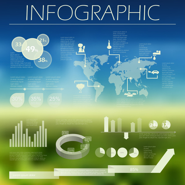 set of infographics elements - Wektor, obraz