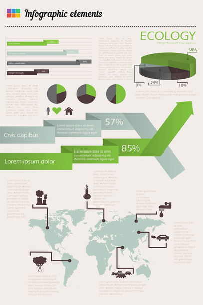 Ecology infographics set - Vector, Image