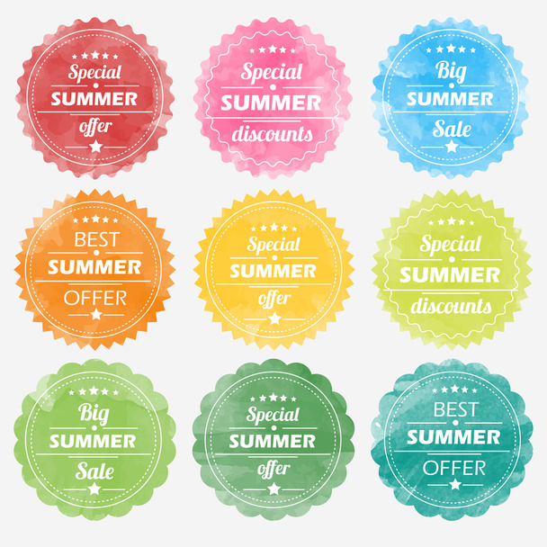 Summer offer stickers  - Vetor, Imagem