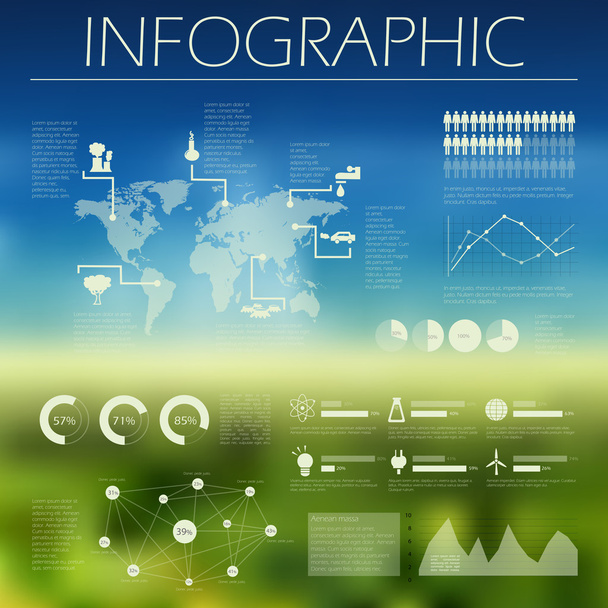 set of infographics elements - Vektör, Görsel