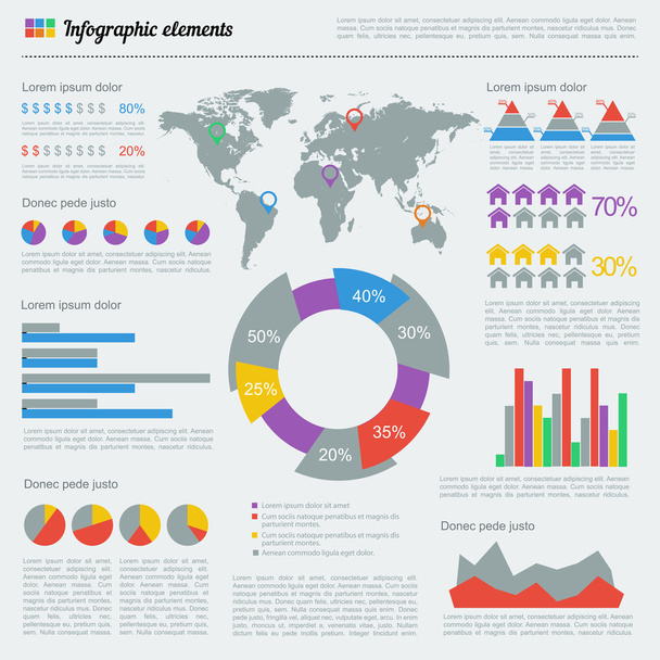 set of infographics elements - Вектор,изображение