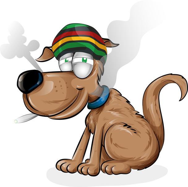 cartone animato cane giamaicano
 - Vettoriali, immagini