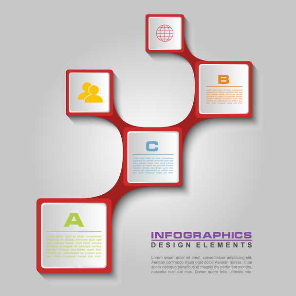 Infographic şablon tasarımı - Vektör, Görsel