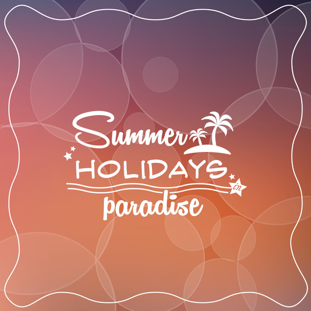 Summer holidays in paradise - Vektor, Bild