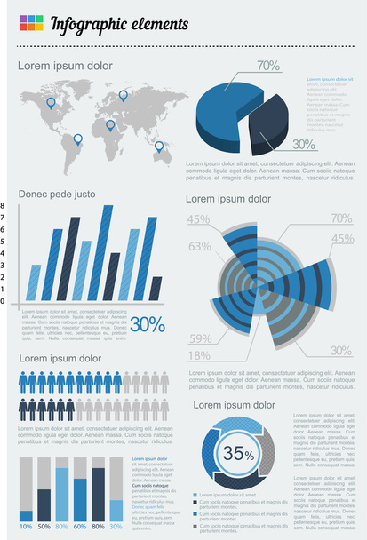 Infografikai elemek készlete - Vektor, kép
