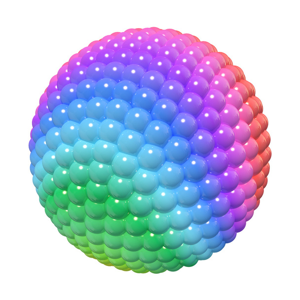 Rainbow sphere array - Foto, Bild