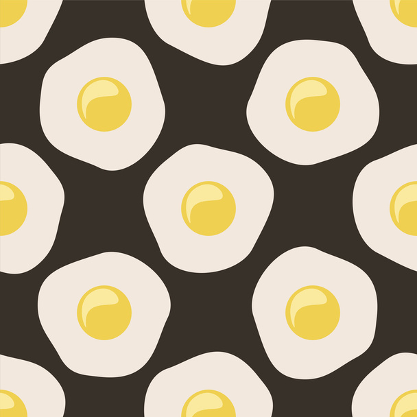 Scrambled eggs. Seamless vector pattern - Vector, Image