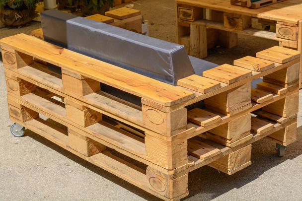 Pallet furniture, furniture made of solid wood - Upcycling - Photo, Image