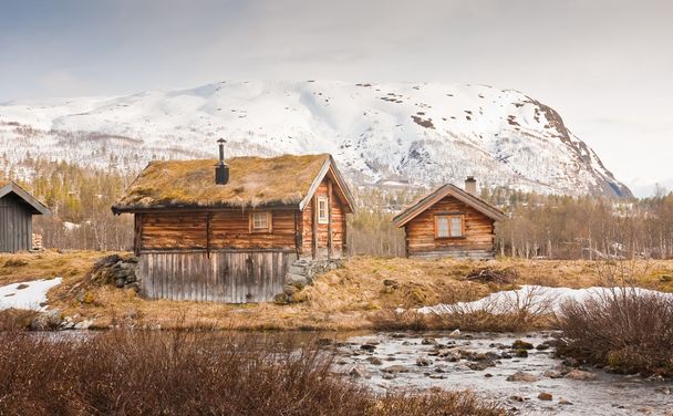 A mountain cottage in Norway - Zdjęcie, obraz