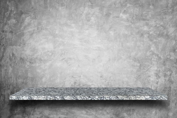 Empty top of natural stone shelves and stone wall background  - Foto, immagini