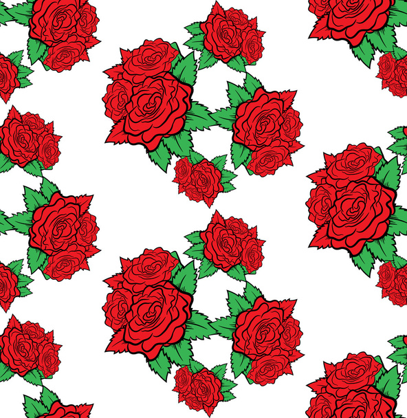 άνευ ραφής τριαντάφυλλο. μοτίβο - Διάνυσμα, εικόνα