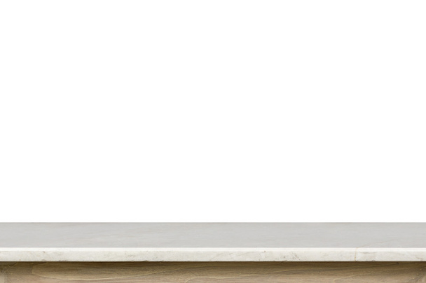 Tampo vazio da mesa de pedra de granito isolado no fundo branco
 - Foto, Imagem