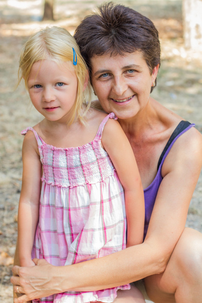 Happy Little Girl and her Grandmother  - Photo, image