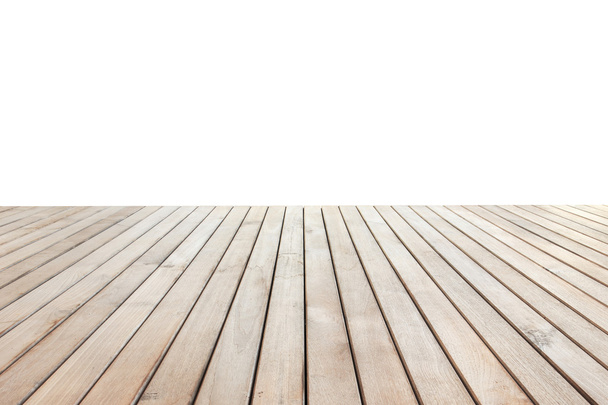 Wooden decking and flooring isolated on white background - Фото, изображение