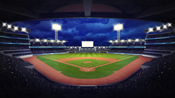 baseball stadion tető nézet a rajongók - Fotó, kép