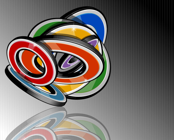Abstract multi-colour 3d shapes - Vector, imagen