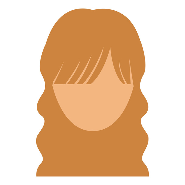 vrouw vrouwelijke hoofd avatar ontwerp - Vector, afbeelding